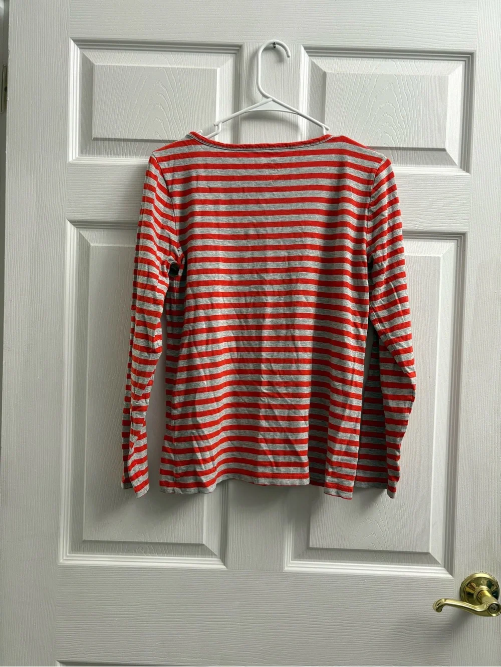 Women’s Stripe J. Crew Long Sleeve Cotton Top